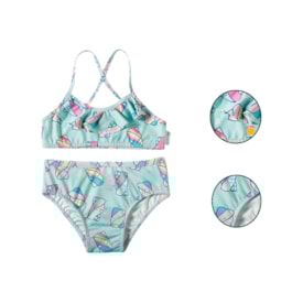 Biquíni Tip Top Infantil Marshmallow Verde Água