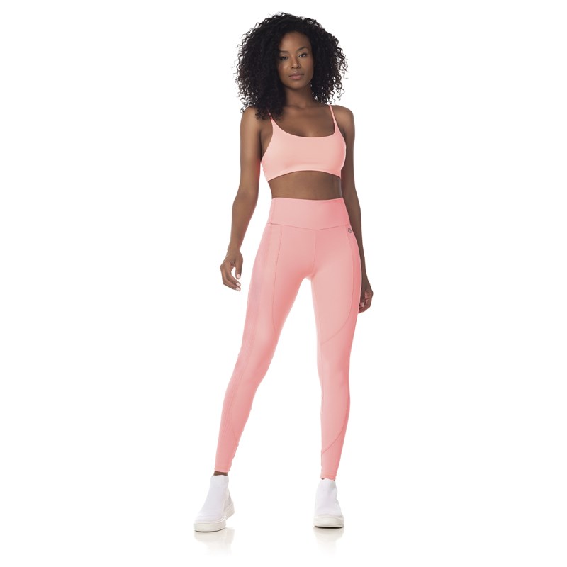 Legging Fusô Caldey Branco E Rosa Romance Fs1053 Vestem Vestem