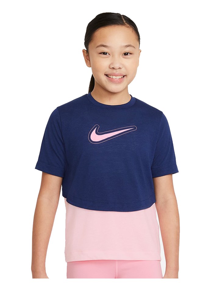 Camiseta Feminina Infantil Dri-Fit Trophy Nike Azul Marinho