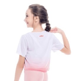 Camiseta Infantil Cropped Trinys Bailarina Rosa