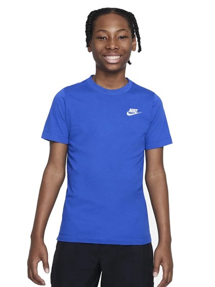 Camiseta Infantil Sportwear Futura Nike Azul