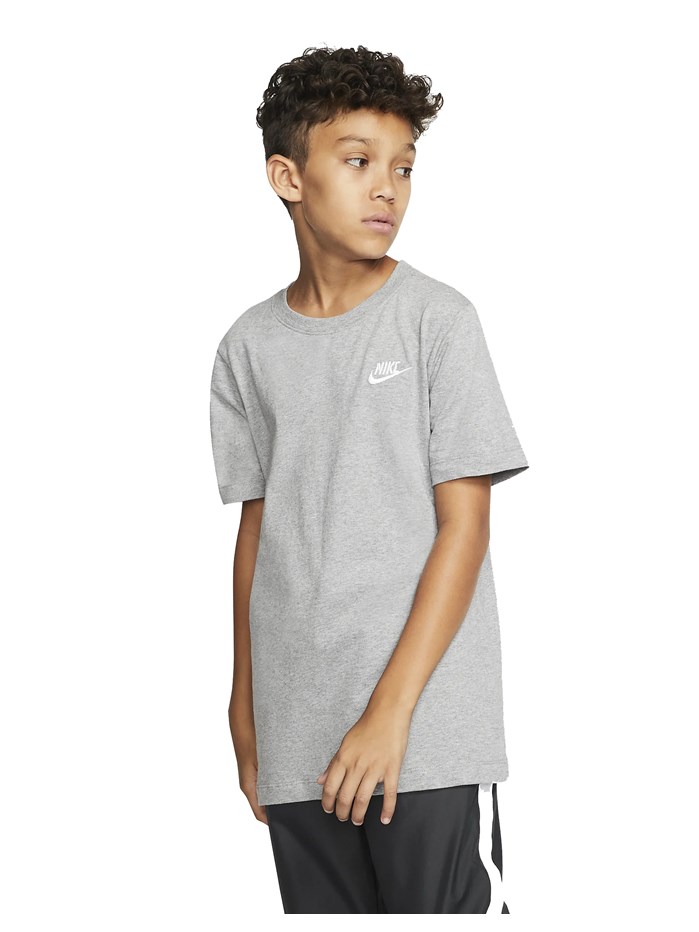 Camiseta Infantil Sportwear Futura Nike Cinza