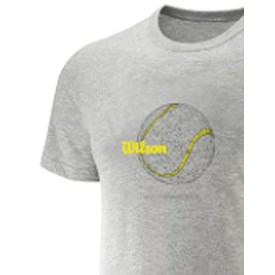Camiseta Infantil Wilson Tennis Ball Cinza Mescla