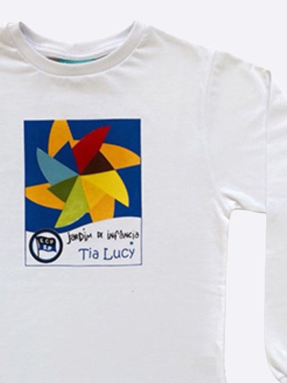 Camiseta Manga Longa Uniforme ECP Jardim de Infância Tia Lucy