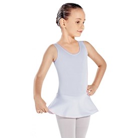 Collant Ballet Regata Com Saia Infantil Capézio Branco