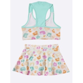 Conjunto Top e Shorts Saia Toddler Sports Tip Top Bege