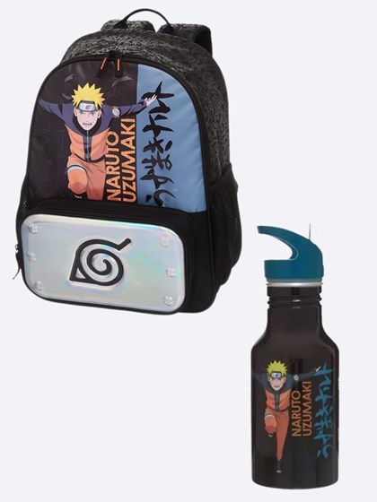 Kit Escolar Naruto Ninja Run Pacific Preto