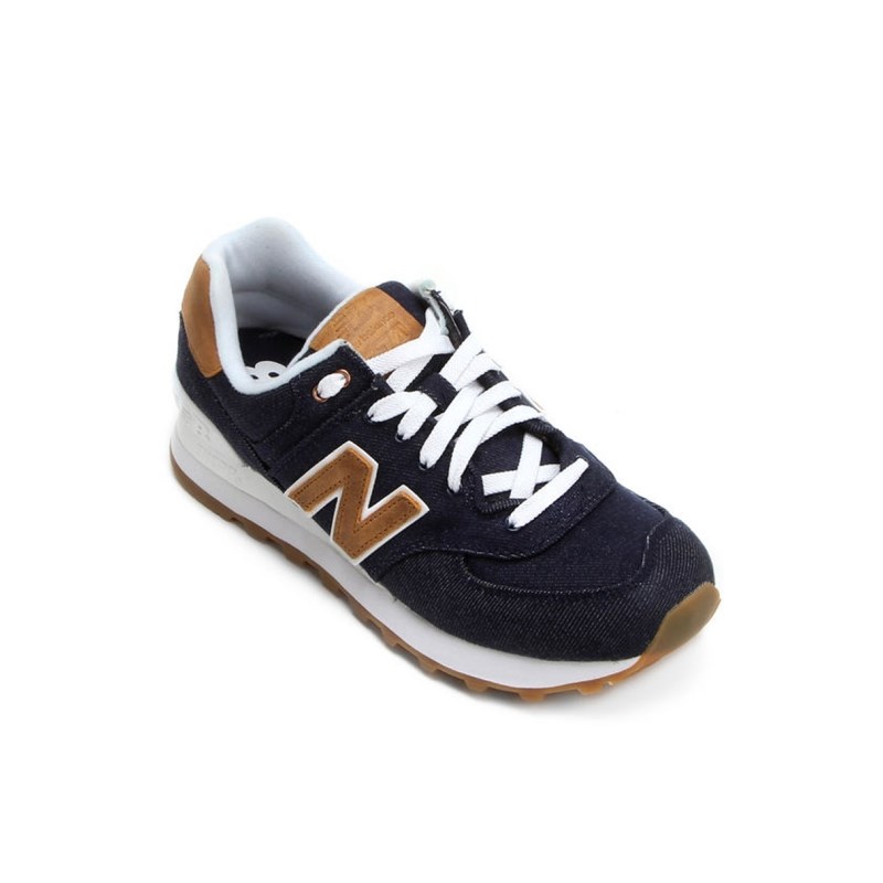 new balance azul e dourado