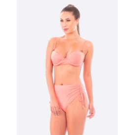 Top Biquíni Manly Meia Taça Coral
